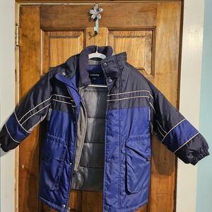 London Fog Kids Navy and Blue Puffer Jacket